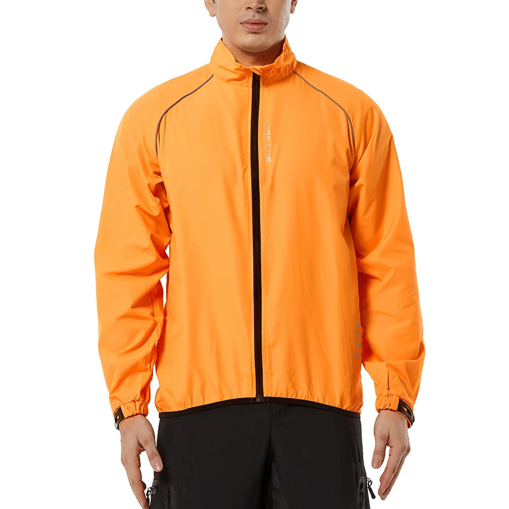WOSAWE Men’s Ultralight Windproof Cycling Jacket – Reflective & Long Sleeve